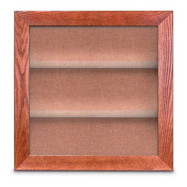 Outdoor Enclosed Combo Board, 42"x32", Black Frame/Black & Forbo